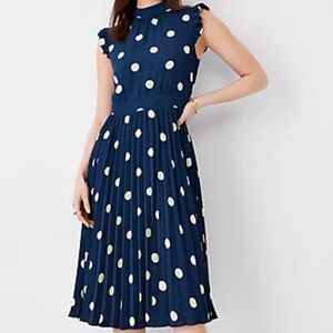 Navy Polka Dot Dress